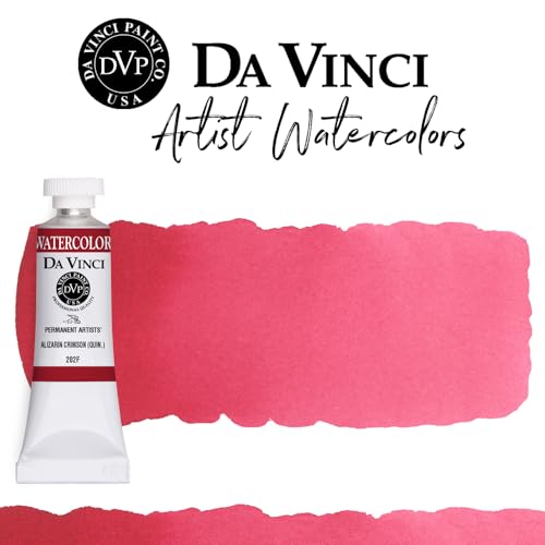 DA VINCI PAINTS Professional Artist Watercolor Paint, Alizarin Crimson (Quinacridone), 15mL - color: Alizarin Crimson (Quinacridone), style: 15mL