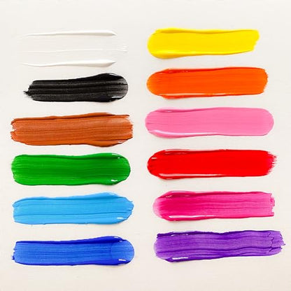 milo Washable Paint | 12 Colors 8 oz Bottles | Made in the USA | Safe and Non-Toxic Tempera Paint for Arts & Crafts, Poster, Window, Classroom, School - style: Primary Tempera 12 x 8 oz Bottles