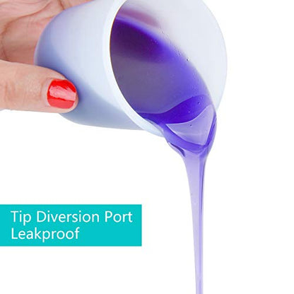 Coopay 12 Pieces 100 ml Silicone Measuring Cup DIY Resin Glue Tools Beaker for Making Handmade Craft Nonstick Silicone Mixing Cups