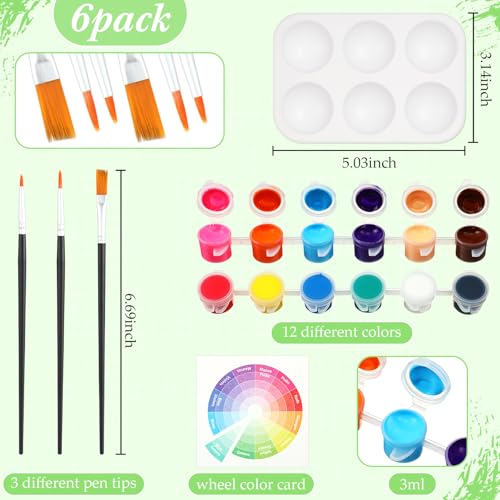 6 Pack Pre Drawn Canvas for Painting Pre Printed Canvas Kit 8 x 10 Inch Stretched Cotton Paint and Sip Set for Adults Couple Party Graduation Summer Date Night(Colorful Fruit) - style: Colorful Fruit