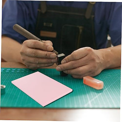 FONDOTIN DIY Rubber Carving Blocks 5-Piece Set for Art Projects 15x10x0.6cm Soft and Smooth Edges for Crafting and Stamping