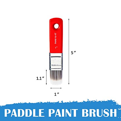 Falling in Art Filbert Paddle Paint Brush, Scale Brush for Oil and Acrylic Paints,1 Inch - color: Filbert, size: 1''