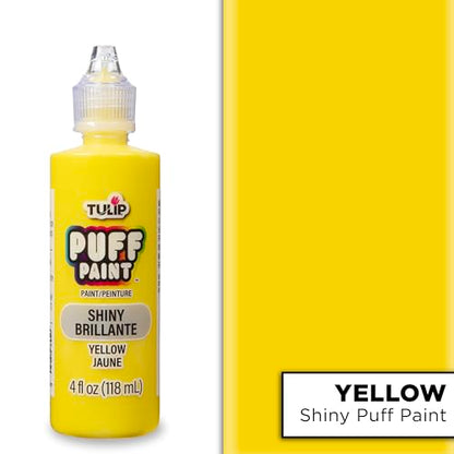 Tulip 41408 Dimensional Fabric Paint 4oz Slick Yellow - color: SHINY YELLOW, size: 4 Fl Oz (Pack of 1)
