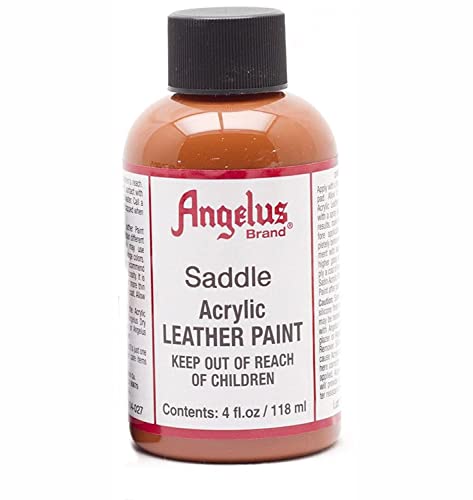 Angelus Acrylic Leather Paint, 4 Fl Oz (Pack of 1), Saddle - color: Saddle, size: 4 Fl Oz (Pack of 1)