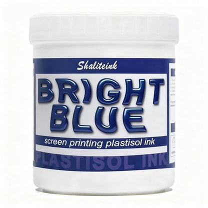 Shaliteink® Screen Printing Plastisol Ink Bright Blue - Highly Opaque Screen Printing Ink for Cotton, Polyester and Other Fabrics (32oz.) - color: Bright Blue, size: 32 fl oz