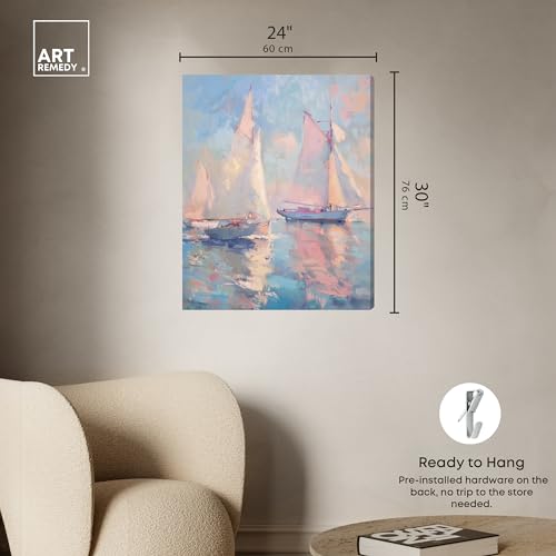 Art Remedy Set Sail Gallery Wrapped Sailing 1 Piece Canvas Wall Art, 24" x 30", Gallery Wrapped - color: Gallery Wrapped, size: 30"L x 24"W