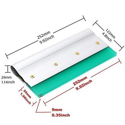10 Inch Screen Printing Ink Squeegee with Aluminum Handle, 75 Durometer, Flat Squeegee for DIY Hand Printing, Flat Patterns - size: 10 inch