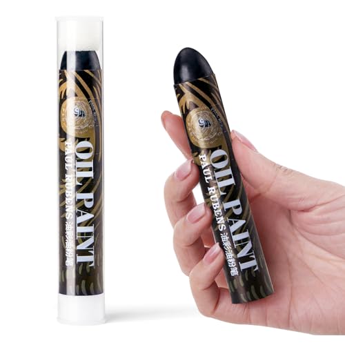 Paul Rubens Jumbo Black Oil Pastels - 2 Pack (60g Each, 0.79"x4.72"), Extra Soft & Creamy, Professional Blendable Pastel Sticks for Artists, Students, Sketching & Large Areas - color: Black