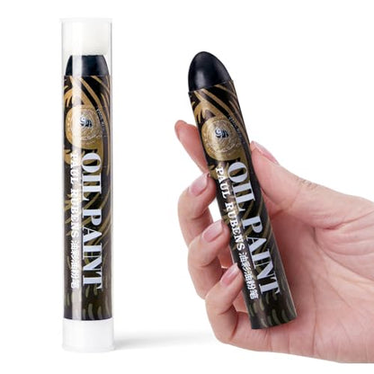 Paul Rubens Jumbo Black Oil Pastels - 2 Pack (60g Each, 0.79"x4.72"), Extra Soft & Creamy, Professional Blendable Pastel Sticks for Artists, Students, Sketching & Large Areas - color: Black