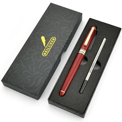 BEILUNER Luxury Wood Ballpoint Pen Writing Set,Rosewood-Elegant Fancy Nice Gift Pen Set for Signature Executive Business Office Fancy Nice Supplies - Christmas Gift Boxed with Extra Refills (Black) - color: Redwood