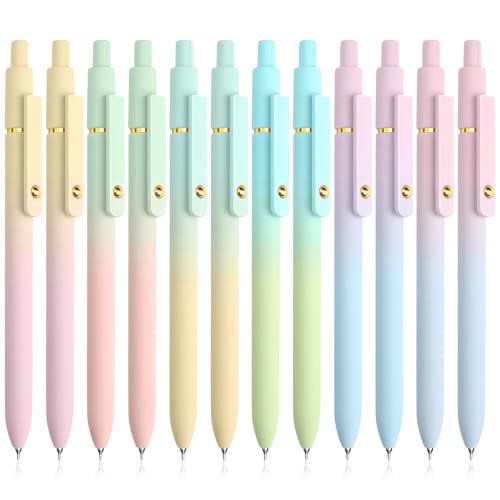 UIXJODO 12 Pcs Gel Pens 0.5mm Quick Dry Black Ink Pens Fine Point Smooth Writing Pens, Cute Office and School Supplies Gifts for Women Teacher Students (12 Pcs Ombre Gold) - color: 12 Pcs Ombre Gold