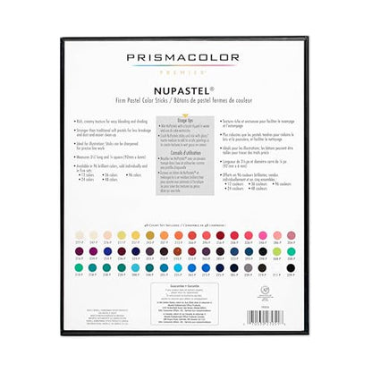 Prismacolor Premier Nupastel Firm Pastel Color Sticks, Adult Coloring, 48 Pack