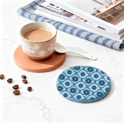 4 Sheets Simple Flowers Pattern Clay Texture Mat Plaid Flower Polymer Clay Texture Sheets DIY Tools for Pottery Earring Jewelry Making Stamp Engraving Machines, 3.9x2.6inch - style: Plaid Flower