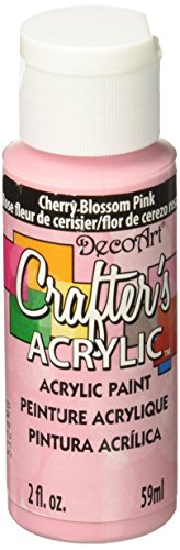 DecoArt Crafter's Acrylic Paint, 2-Ounce, Cherry Blossom Pink - color: Cherry Blossom Pink, size: 2 Fl Oz (Pack of 1)