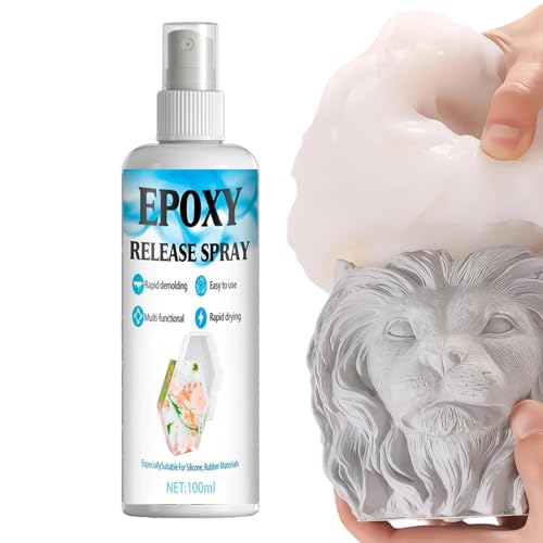 Resin Mold Release Spray - 100ml Smooth Removal Agent,Mosld Release Spray for Epoxy Resin | for Candle Wax Plaster DIY Crafts Art Projects Casting