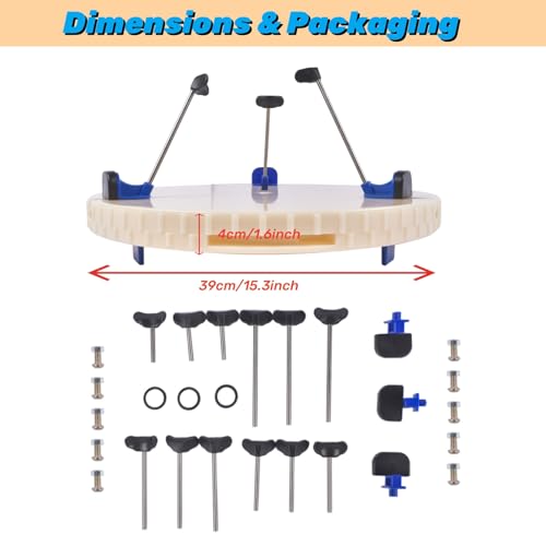 Pottery Machine Turntable Clamp, Portable Pottery Centering Tool, Adjustable Ceramic Art Repair Tool, Ceramic Pottery Trimming Turntable Tools Sculpting Clamp Repair Tools Mixizap
