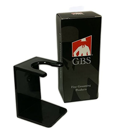 G.B.S Black Acrylic Shaving Brush Drip Stand Compatible with Brushes 19 mm Knot to 26, Black