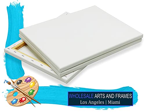 Stretched Canvas for Painting 4x4 10PK 3/4" 10 Oz. 4x4 Canvas Value Pack.Large Stretched Cotton Blank Canvas for Painting. 4 x 4 Canvases Bulk XL Rectangle Universal Triple Primed for Paint&Sip - size: 4x4 10 Pack