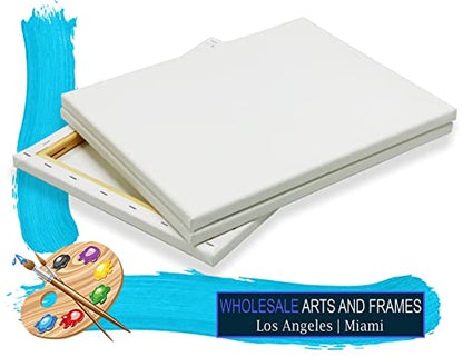 Stretched Canvas for Painting 4x4 20PK 3/4" 10 Oz. 4x4 Canvas Value Pack.Large Stretched Cotton Blank Canvas for Painting. 4 x 4 Canvases Bulk XL Rectangle Universal Triple Primed for Paint&Sip - size: 4x4 20 Pack