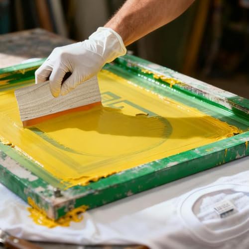 3 Pieces Screen Printing Squeegees - 3 Sizes (5.9/9.4/13.7 Inch) 75 Durometer Rubber Blade Wooden Handle, Suitable for Graphic/Textile Hand & Machine Printing