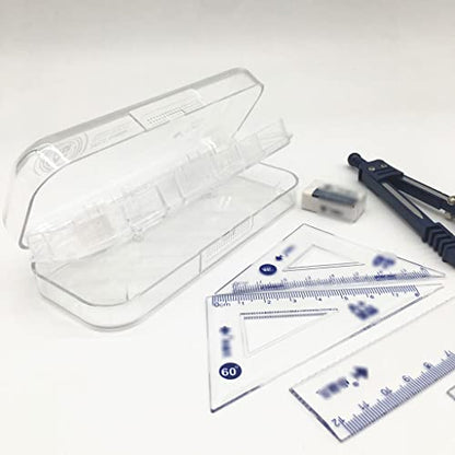 Drawing Compass Drafting Tools Compass Set 7-Piece Set Student Drawing Learning Stationery Ruler Triangle Plate Protractor Student Supplies Math Ruler Kit