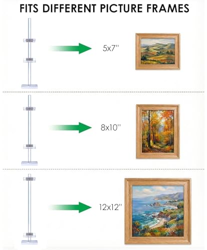 Adjustable Tabletop Acrylic Easel Stand for Picture Frames & Photo Display – Art Easel, Holds Frames up to 17" H, Perfect for Table Decor, Wedding Sign, Artwork Holder (2) - size: 2-Pack, 17"H