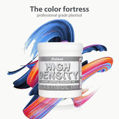 Shaliteink® Screen Printing Plastisol Ink High Density - Highly Opaque Screen Printing Ink for Cotton, Polyester and Other Fabrics (8oz.) - color: High Density, size: 8 fl oz