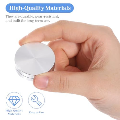 4 Pack Ceramic Clay Pottery Throwing Trimming Spinner Tool, (20 mm/25 mm/30 mm/38 mm) Silver Pottery Wheel Small Rotary Trimming Tool Suitable for Professional Potters and Clay Artists