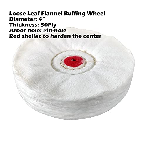 7pc 4" Buffing Polishing Wheel Kit for Drill, for Polishing Soft Metals | Includes 3pc 4" cotton buffing wheel, 3pc 100g bar compound, 1pc drill mandrel. For polishing - style: 4" X Pin-Hole 7PC