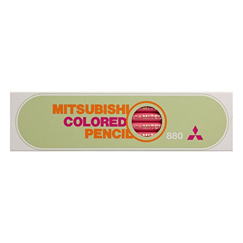 Mitsubishi Pencil K880.13 Colored Pencils, 880 Solid Color, Peach, 1 Dozen - color: Momiro, 1 Dozen