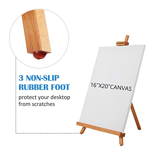 Falling in Art Beechwood 25" Tabletop Easel Display Stand for Painting - Holding Canvas Up to 22 1/2 Inches High, A-Frame Artist Tripod with Rubber Feet, Portable Photo and Sign Holder - size: 1 Pack