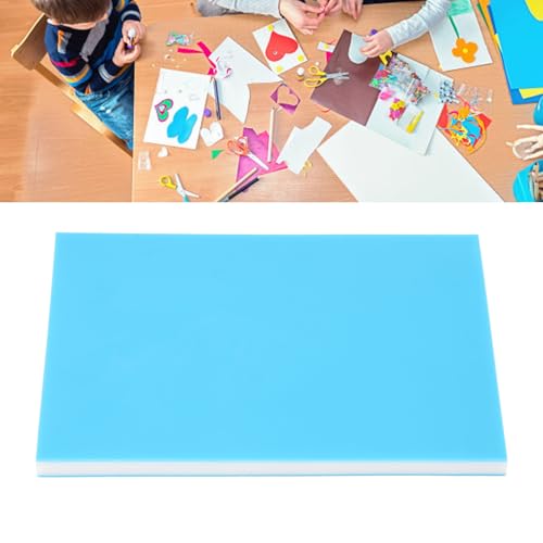 Rubber Carving Block for Printmaking, Soft Linoleum Rubber Block, 3 - Layer Blue White Blue Design, 20x15x1cm Easy - Carve Stamp Making Material for Beginners and Artists