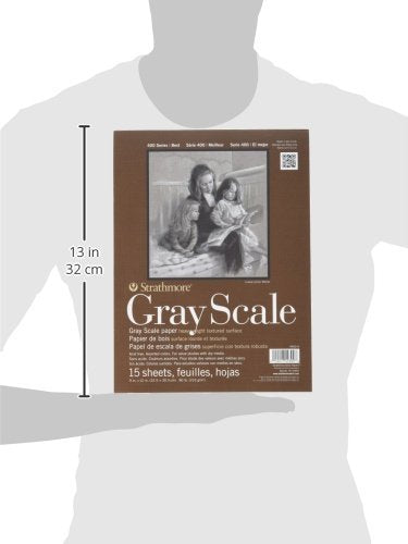 Strathmore Assorted Tints Gray Scale Paper Pad 9"X12"-15 Sheets -4400009 - size: 9x12