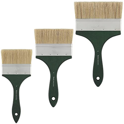 Creative Mark Bonn Bristle Blend Mottler Brush Set - Mottler Synthetic Hair Paint Brush for Large Scale Work, Acrylic or Oil Paint, and Artists - X-Large Set of 3 (4", 5", & 6") - size: X-Large Set of 3