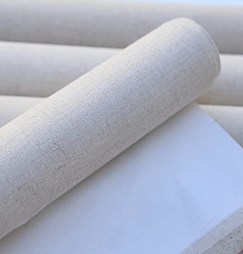 Painting Canvas Roll One Roll Professional Blank Canvas for Painting Layer Acrylic Oil Painting Canvas Linen Blend Primed Art Supplies for Artist Natural Cotton Canvas Fabric - color: 48 X 300cm