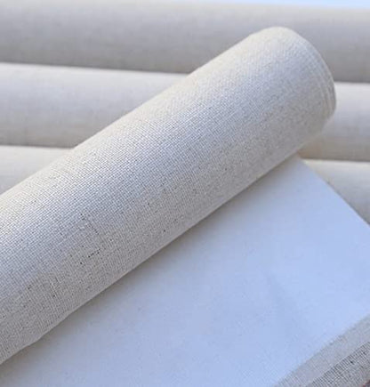 Painting Canvas Roll One Roll Professional Blank Canvas for Painting Layer Acrylic Oil Painting Canvas Linen Blend Primed Art Supplies for Artist Natural Cotton Canvas Fabric - color: 48 X 500cm