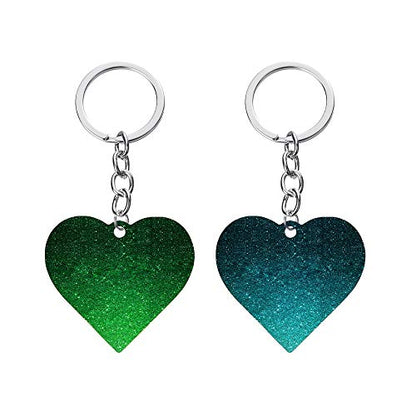 Big Heart Shape Silicone Mold Large Love Heart Keychain Charms Epoxy Resin Molds Casting Molds with Hole for DIY Crafts Making - 2 PCS