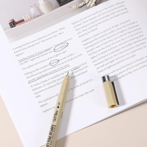 PATIKIL Fineliner Pens, 12 Pcs 3 3mm Fineliner Marker Black Waterproof Ink Archival Drawing Pens Art Supplies Set for Sketching Journaling Scrapbooking Artist Illustration - size: 3 3mm