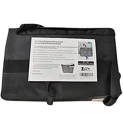 Premium Oversized Art Portfolio Case 38 x 50 Inches - Soft Sided - Waterproof - Great for LCD Screens, Monitors, TVs, Solar Panel, Frames, Transport - Shoulder Strap & Carry Handles - size: 38 x 50