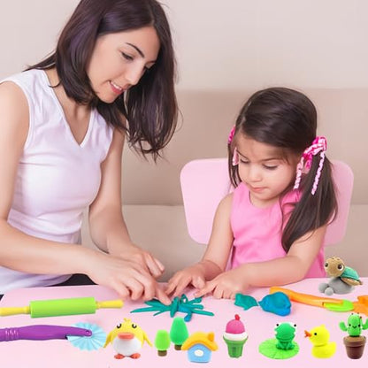 Clay and Dough Tools 6 Pieces Basic Dough Tool Set for Kids, Variety of Rolling Pins, Rollers, Cutters - color: TTX