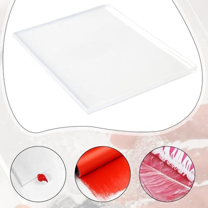 KiBcsLic Gel Printing Plate Printmaking Supplies No Aging & Bubbling Upgraded Clear for Monoprinting Reusable for Card Making Crafts, Style A