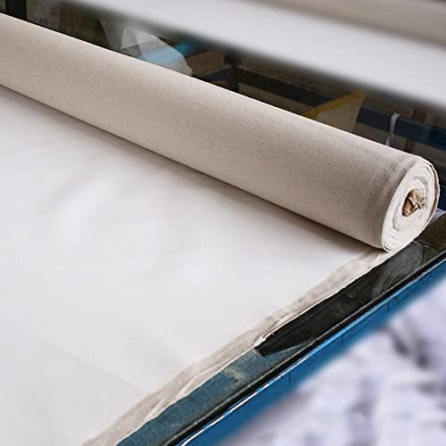 Painting Canvas Roll One Roll Professional Blank Canvas for Painting Layer Acrylic Oil Painting Canvas Linen Blend Primed Art Supplies for Artist Natural Cotton Canvas Fabric - color: 28 X 500cm