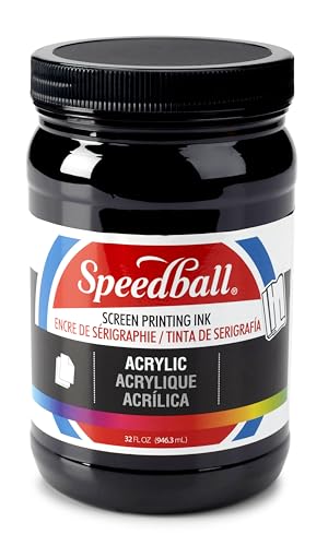 Speedball 004657 Acrylic Screen Printing Ink, 946ml, 32 Fl. oz, Black - color: Black