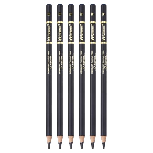 PATIKIL 6Pcs Drawing Pencils for Sketching, Medium Hard Refill Sketch Pencils for Drawing, Graphite Art Pencil Set Professional Resistant Lead for Painting Shading Artist Office Supplies - size: Medium Hard