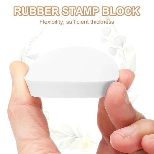 PATIKIL 24Pcs 2" Rubber Carving Blocks, Soft Linoleum Art Carving Block Round Crafts Stamp Making for Printmaking Stamps Carving Supplies, White - color: White