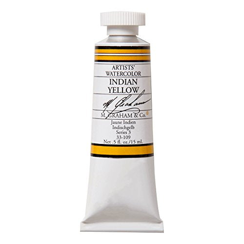 M. Graham 1/2-Ounce Tube Watercolor Paint, Indian Yellow - color: India Yellow, style: .5 oz. (15 ml)