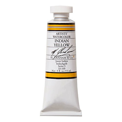 M. Graham 1/2-Ounce Tube Watercolor Paint, Indian Yellow - color: India Yellow, style: .5 oz. (15 ml)