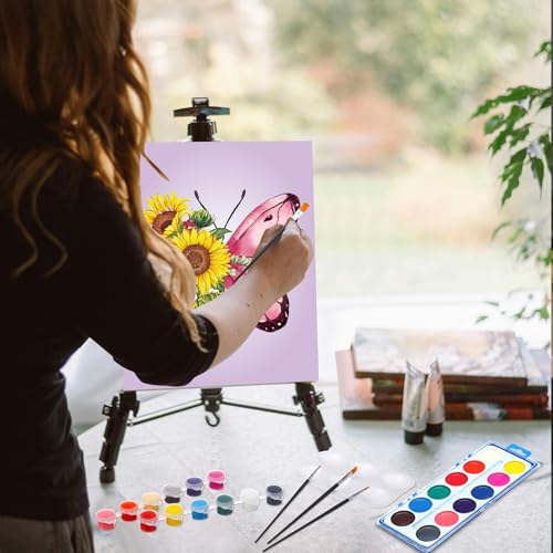 Ctosree 12 Sets Pre Drawn Canvas Kit for Painting Adults Sip and Paint Kit Art Pre Printed Canvas Bulk for Adult Date Night, Art Party & Holiday Gift(Butterfly,8 x 10 in) - size: 8 x 10 in, style: Butterfly