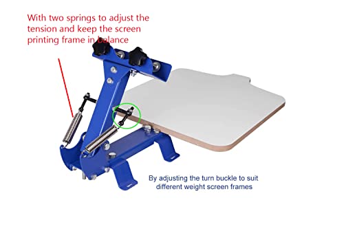 INTBUYING Screen Printing Press T-Shirt Screen Printing Machine One Color One Staion Manual with Removable Pallet Bracket