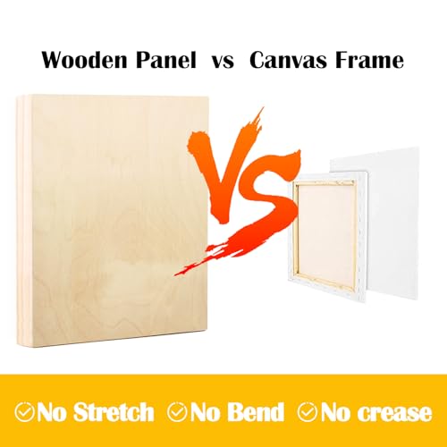 Falling in Art 2 Pack Unfinished Wooden Canvas Panels, 24x36 Gallery Birch Wood Panels Kit, 1 1/2" Deep Art Cradle Boards for Acrylic Painting, Pouring and Burning - size: 24*36 2 Pack